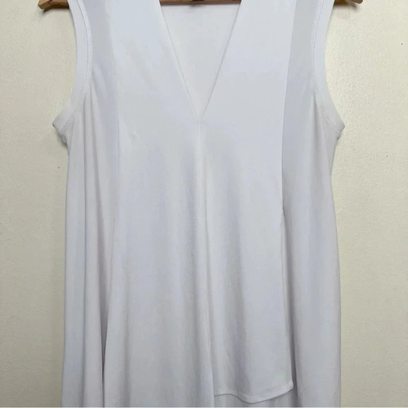 Joseph Ribkoff Womens 8  Casual Asymmetrical Hem V-neck Pullover In White - Picture 8 of 14